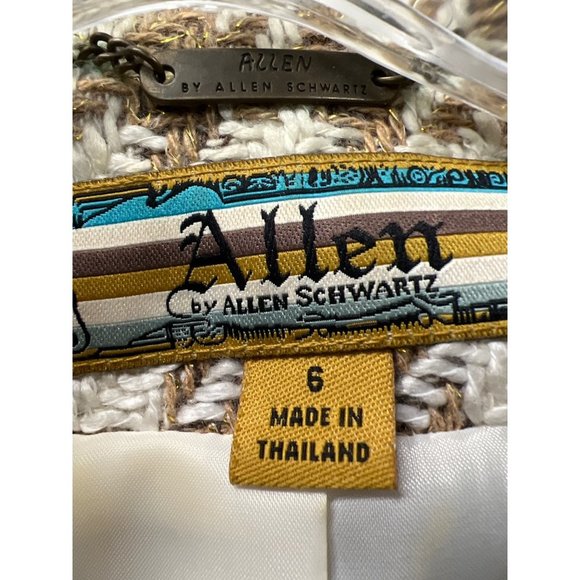 Allen by Allen Schwartz Tweed Suit Skirt Jacket Lovely Powerful Executive - Picture 3 of 11